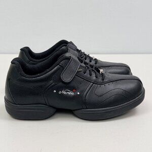 Narza Shoes Womens Size 6.5 Black Cushion Comfort Sneakers Hook Loop Close